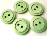 B4780 16mm Dusky Mist Green Matt with a Gloss Ring 2 Hole Button - Ribbonmoon