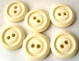 B4788 16mm Pale Ivory Cream High Gloss 2 Hole Button - Ribbonmoon