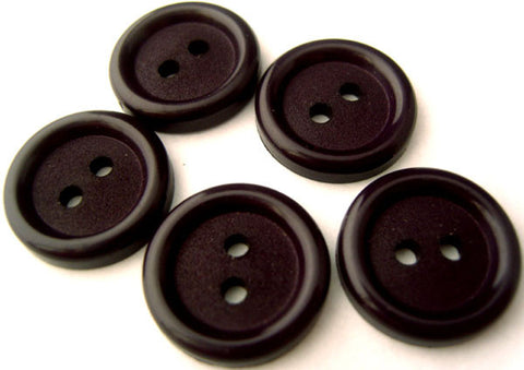 B4811 16mm Blackberry Matt Centre 2 Hole Button - Ribbonmoon