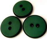 B4844 34mm Hunter Green and Black Matt 2 Hole Button - Ribbonmoon