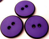 B4847 34mm Purple and Black Matt 2 Hole Button - Ribbonmoon