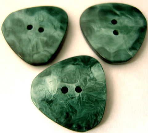 B4856 24mm Tonal Petrol and Greens Shimmery 2 Hole Button - Ribbonmoon