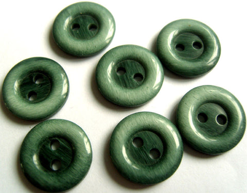 B5182 15mm Frosted Deep Jade Green Glossy 2 Hole Button - Ribbonmoon