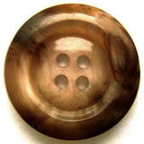 B5286 26mm Aaran Brown and Natural High Gloss 4 Hole Button - Ribbonmoon