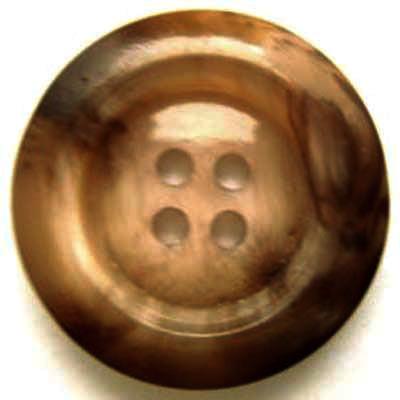 B5286 26mm Aaran Brown and Natural High Gloss 4 Hole Button - Ribbonmoon