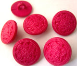 B7958 15mm Pale Fuchsia Textured Shank Button - Ribbonmoon