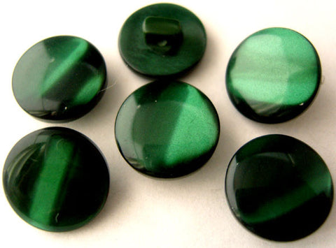 B8006 14mm Tonal Forest Green Pearlised Polyester Shank Button - Ribbonmoon