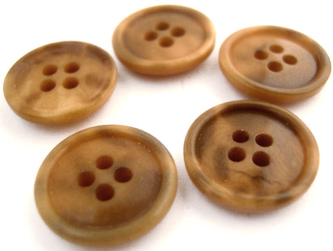 B8220 17mm Tonal Sandy Browns High Gloss Four Hole Button