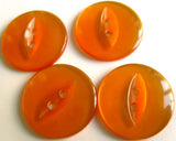 B8922 19mm Dusky Marigold 2 Hole Polyester Fish Eye Button - Ribbonmoon