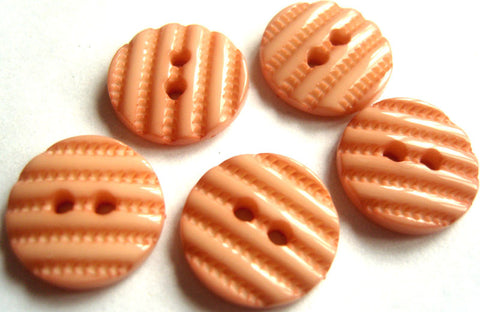 B8924 15mm Peach Melba Textured 2 Hole Button - Ribbonmoon