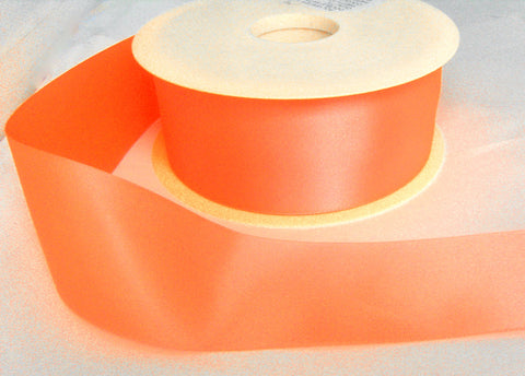 R2893 3mm Pale Fluorescent Orange Double Faced Satin Ribbon,Berisfords