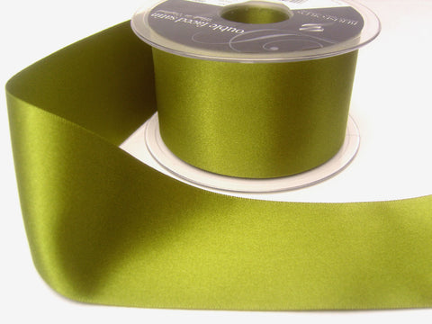 R3700 50mm Moss Green Double Face Satin Ribbon by Berisfords
