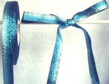 R1078 13mm Metallic Silver and Blues Double Face Ombre Ribbon - Ribbonmoon