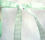 R1088 16mm Pale Mint Green and White Gingham Ribbon - Ribbonmoon