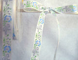 R1108 13mm White Satin Ribbon with a Flowery Print - Ribbonmoon