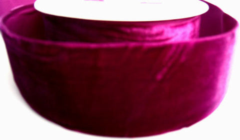 R1138 55mm Wine Nylon Velvet Ribbon - Ribbonmoon