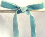 R1165 10mm Dusky Turquoise Nylon Velvet Ribbon - Ribbonmoon