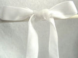 R1168 17mm White Nylon Velvet Ribbon - Ribbonmoon