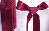 R1180 24mm Wine Patterned Nylon Velvet Ribbon - Ribbonmoon