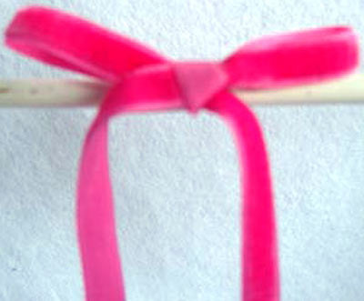 R1195 8mm Shocking Pink Nylon Velvet Ribbon