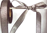 R1222 22mm Silver and Black Shot Lame Ribbon - Ribbonmoon