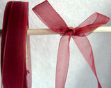 R1304 13mm Burgundy Sheer Ribbon - Ribbonmoon