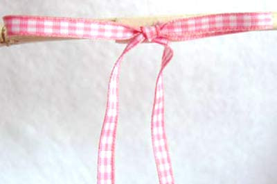 R1386 5mm Pink-White Traditional Gingham Polyester Ribbon