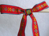 R1424 12mm Flowery Woven Jacquard Ribbon - Ribbonmoon