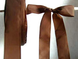 R1465 25mm Dark Chocolate Brown Taffeta Ribbon - Ribbonmoon