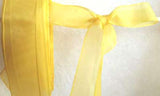 R1868 25mm Yellow Translucent Polyester Ribbon - Ribbonmoon