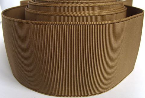 R1993 63mm Brown Woven Edge Nylon Nurses Petersham - Ribbonmoon