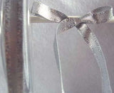 R2094 10mm Metallic Silver Lurex Ribbon with Patterned Borders - Ribbonmoon