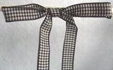 R2199 12mm Black and White Gingham Ribbon - Ribbonmoon