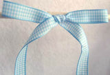 R2200 12mm Sky Blue and White Gingham Ribbon - Ribbonmoon