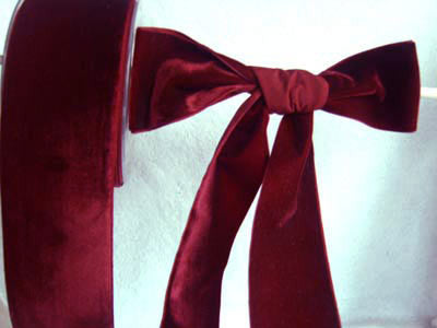 R2370 52mm Maroon Nylon Velvet Ribbon - Ribbonmoon