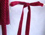 R2377 10mm Wine Patterned Nylon Velvet Ribbon - Ribbonmoon