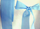 R2381 38mm Pompadour Blue Nylon Taffeta Ribbon