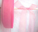 R2386 25mm Rose Pink Sheer Ribbon - Ribbonmoon