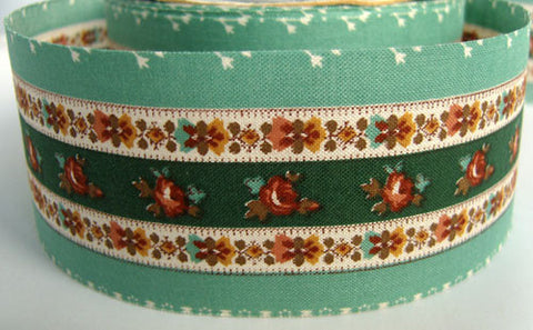 R2570 50mm 100% Cotton Flower Design Ribbon - Ribbonmoon