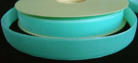 R2684 16mm New Turquoise Nylon Velvet Ribbon by Berisfords - Ribbonmoon