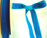 R2686 16mm Bright Azalea Blue Nylon Velvet Ribbon by Berisfords - Ribbonmoon