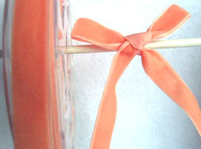 R2857 16mm Apricot Nylon Velvet Ribbon by Berisfords - Ribbonmoon