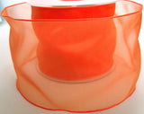 R2984 70mm Flame Orange Water Resistant Sheer Ribbon by Berisfords