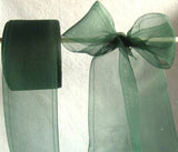 R3944 50mm Forest Green Sheer Ribbon