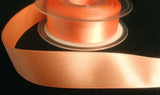 R3991 25mm Apricot Single Face Satin Ribbon - Ribbonmoon