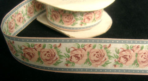 R4025 30mm 100% Cotton Flower Design Ribbon - Ribbonmoon