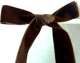 R4340 23mm Very Dark Brown Nylon Velvet Ribbon By Berisfords - Ribbonmoon