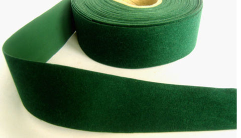 R4413 35mm Hunter Green Velveteen Ribbon - Ribbonmoon