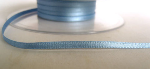 R2613 5mm Dusky Blue Double Faced Satin Ribbon by Berisfords - Ribbonmoon