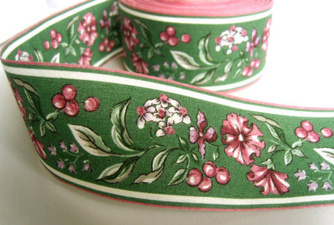 R4524 54mm 100% Cotton Flower Design Ribbon - Ribbonmoon